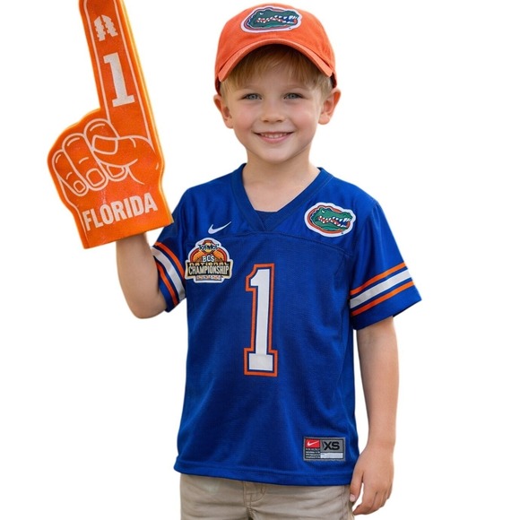Nike Other - Nike Florida Gators Youth XS 0-2 Blue Football Jersey BCS Championship #1